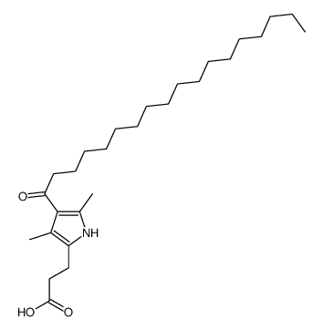 3-(3,5-dimethyl-4-octadecanoyl-1H-pyrrol-2-yl)propanoic acid结构式