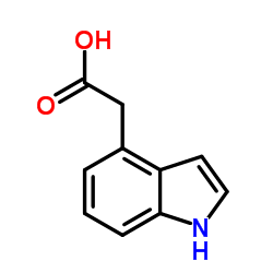 2-(1H-吲哚-4-基)乙酸结构式