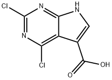 2,4-二氯-7H-吡咯并[2,3-D]嘧啶-5-羧酸结构式