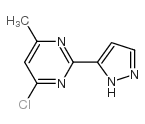 4-chloro-(3-pyrazolyl)-6-methyl pyrimidine Structure