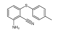 2-amino-6-(4-methylphenyl)sulfanylbenzonitrile结构式