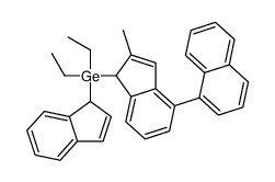 diethyl-(1H-inden-1-yl)-(2-methyl-4-naphthalen-1-yl-1H-inden-1-yl)germane Structure