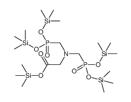 O-trimethylsilyl N,N-bis[bis(trimethylsiloxy)phosphorylmethyl]glycine Structure