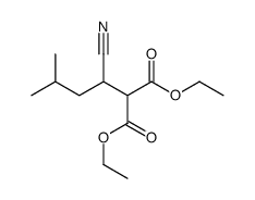 (1-氰基-3-甲基丁基)丙二酸二乙酯结构式
