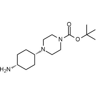 顺式-4-(4-氨基环己基)哌嗪-1-羧酸叔丁酯结构式