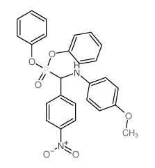 N-[diphenoxyphosphoryl-(4-nitrophenyl)methyl]-4-methoxy-aniline结构式