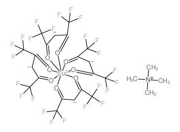 europium(+3) cation; 1,1,1,5,5,5-hexafluoropentane-2,4-dione; tetramethylazanium结构式