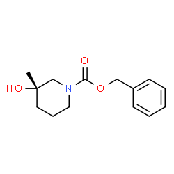 (3S)-3-羟基-3-甲基哌啶-1-羧酸苄酯结构式