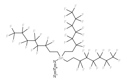 三(3,3,4,4,5,5,6,6,7,7,8,8,8,8-三氟甲基氟辛基)叠氮化锡结构式
