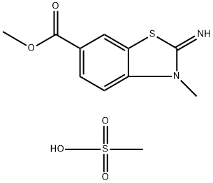 2-亚氨基-3-甲基-2,3-二氢苯并[D]噻唑-6-甲酸甲酯甲磺酸盐结构式