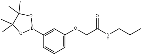 3-(丙基氨甲酰基甲氧基)苯硼酸频哪醇酯结构式
