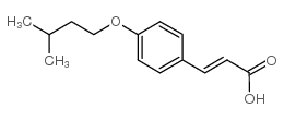 (2E)-3-[4-(3-甲基丁氧基)苯基]丙烯酸结构式
