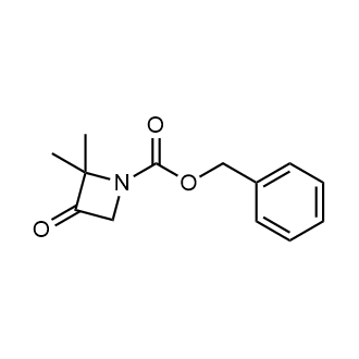2,2-二甲基-3-氧代氮杂环丁烷-1-羧酸苄酯结构式