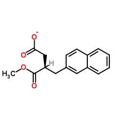 (R)-2-(2-萘基甲基)琥珀酸-1-甲基酯结构式