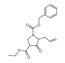 1-benzyl 3-ethyl 5-allyl-4-oxopyrrolidine-1,3-dicarboxylate Structure