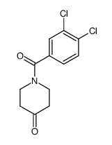 1-(3,4-dichlorobenzoyl)piperidin-4-one结构式