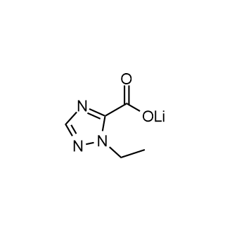 1-乙基-1H-1,2,4-三唑-5-羧酸锂结构式