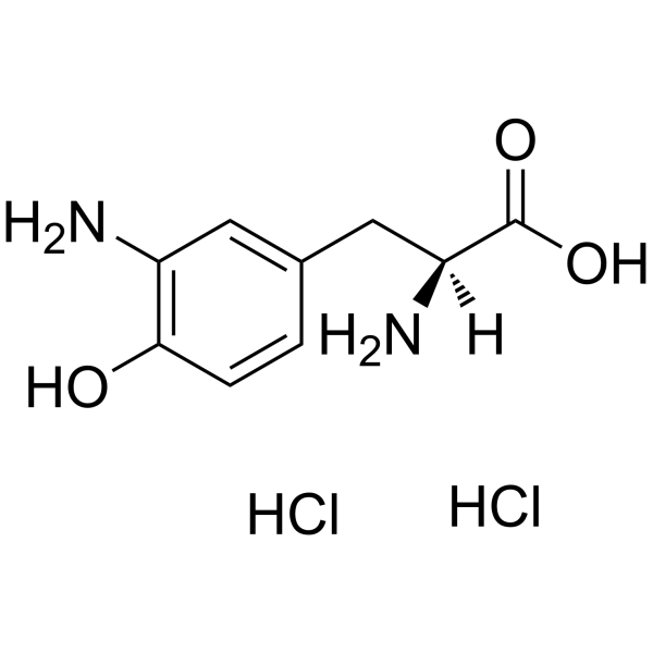 3-氨基-L-酪氨酸二盐酸盐,一水合物结构式