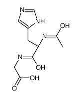 2-[[(2S)-2-acetamido-3-(1H-imidazol-5-yl)propanoyl]amino]acetic acid Structure