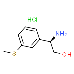 (R)-2-Amino-2-(3-(methylthio)phenyl)ethanol hydrochloride Structure