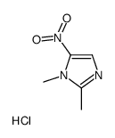 1,2-dimethyl-5-nitro-1H-imidazole monohydrochloride structure