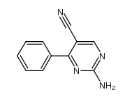 2-氨基-4-苯基嘧啶-5-甲腈结构式