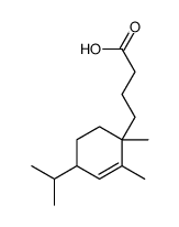 4-(1,2-dimethyl-4-propan-2-ylcyclohex-2-en-1-yl)butanoic acid Structure