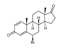 6β-bromo-androsta-1,4-diene-3,17-dione Structure