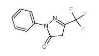 1-苯基-3-(三氟甲基)-2-吡唑啉-5-酮结构式