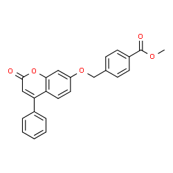 methyl 4-(((2-oxo-4-phenyl-2H-chromen-7-yl)oxy)methyl)benzoate Structure