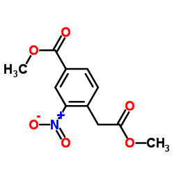 4-(2-甲氧基-2-氧代乙基)-3-硝基苯甲酸甲酯结构式