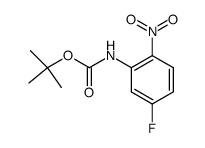 5-氟-2-硝基苯基氨基甲酸叔丁酯结构式