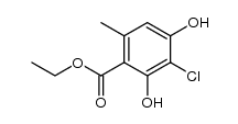 ethyl 3-chloro-2,4-dihydroxy-6-methylbenzoate Structure