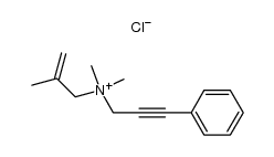 dimethyl-(2-methylallyl)-(3-phenylprop-2-ynyl)ammonium chloride结构式