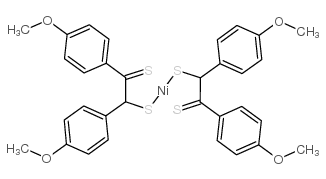 双[4,4'-二甲氧基(二硫苯偶酰)]镍(II)结构式