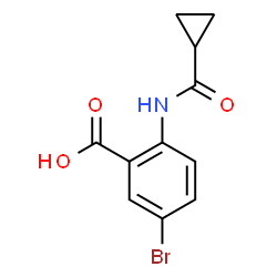 2-(环丙甲酰氨基)-5-溴苯甲酸结构式