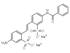 4-amino-4'-benzamidostilbene-2,2'-disulfonic acid, disodium salt Structure