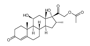 11β,17,21-三羟基-16α-甲基-孕-4-烯-3,20-二酮21-乙酸酯结构式