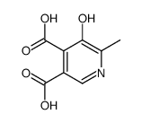 3,4-Pyridinedicarboxylic acid,5-hydroxy-6-methyl-结构式
