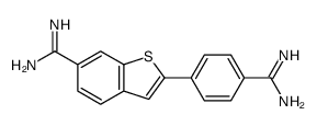 2-(4-carbamimidoylphenyl)-1-benzothiophene-6-carboximidamide Structure