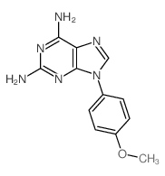 9H-Purine-2,6-diamine, 9-(4-methoxyphenyl)-结构式