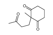 2-methyl-2-(3-oxobutyl)cyclohexane-1,3-dione Structure