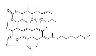 3-[2-(2-Methoxyethoxy)ethoxyiminomethyl]rifamycin SV结构式