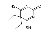 5,5-diethyl-4,6-bis(sulfanylidene)-1,3-diazinan-2-one结构式