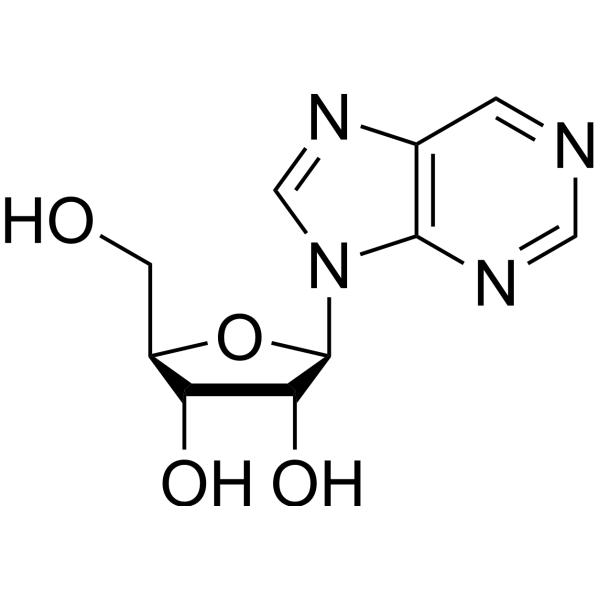 9-(Β-D -呋喃核糖)嘌呤结构式