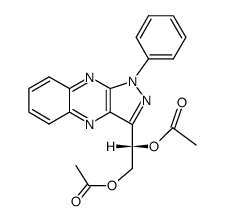 (S)-1-[1-Phenyl-1H-pyrazolo[3,4-b]quinoxalin-3-yl]-1,2-ethanediol diacetate结构式