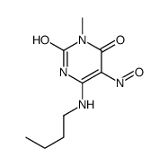 6-(butylamino)-3-methyl-5-nitroso-1H-pyrimidine-2,4-dione结构式