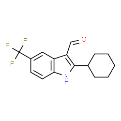 1H-Indole-3-carboxaldehyde,2-cyclohexyl-5-(trifluoromethyl)-(9CI) Structure