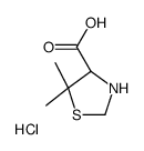 (S)-5,5-dimethylthiazolidine-4-carboxylic acid hydrochloride Structure