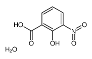 2-hydroxy-3-nitrobenzoic acid,hydrate Structure